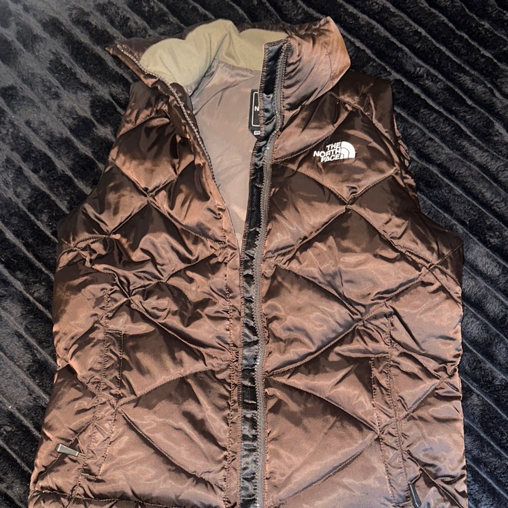 The North Face Brown Quilted Insulated Vest
